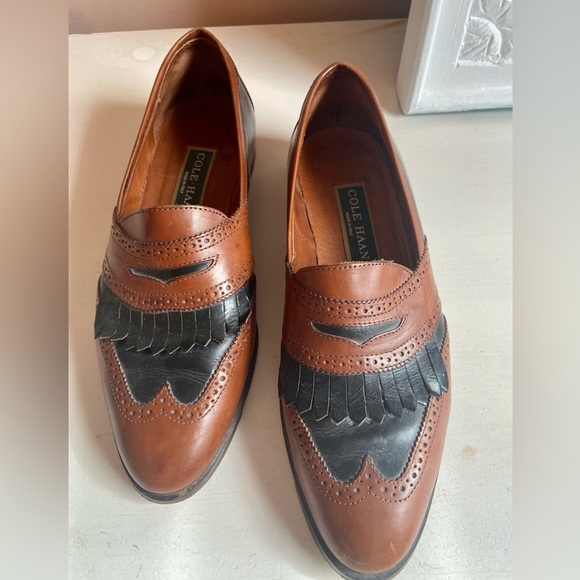 Leather Cole Haan Kiltie Leather Loafers - Picture 3 of 7